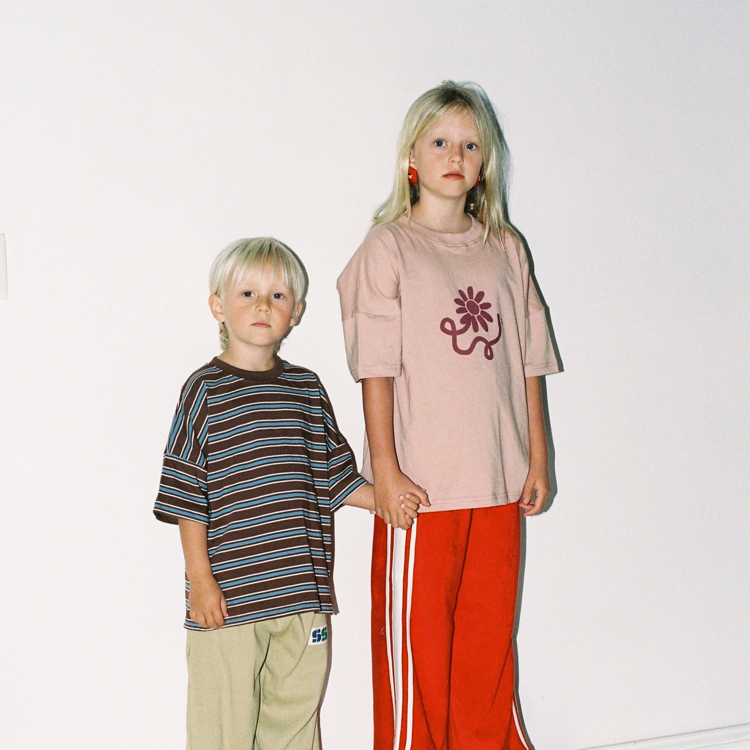 Oversized Tee Flower Wave