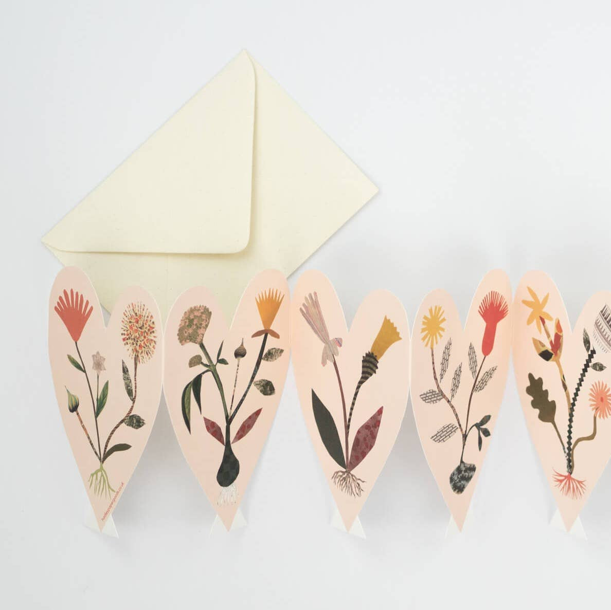 Hearts Concertina Card