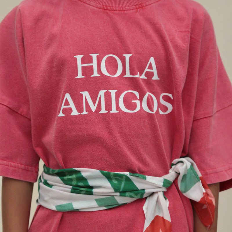 Vintage Red Hola Amigos Tee