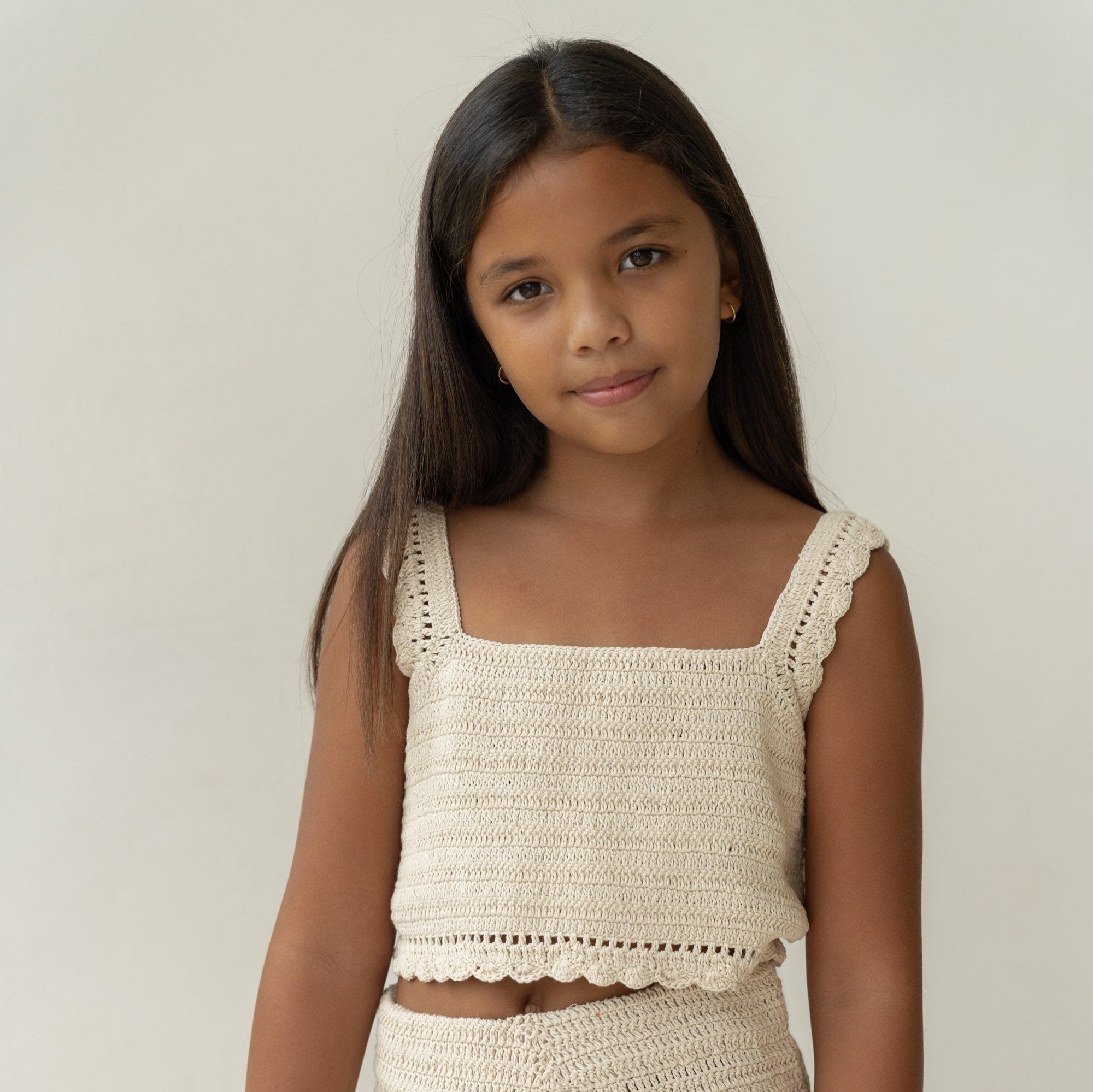 Crochet Top Ecru