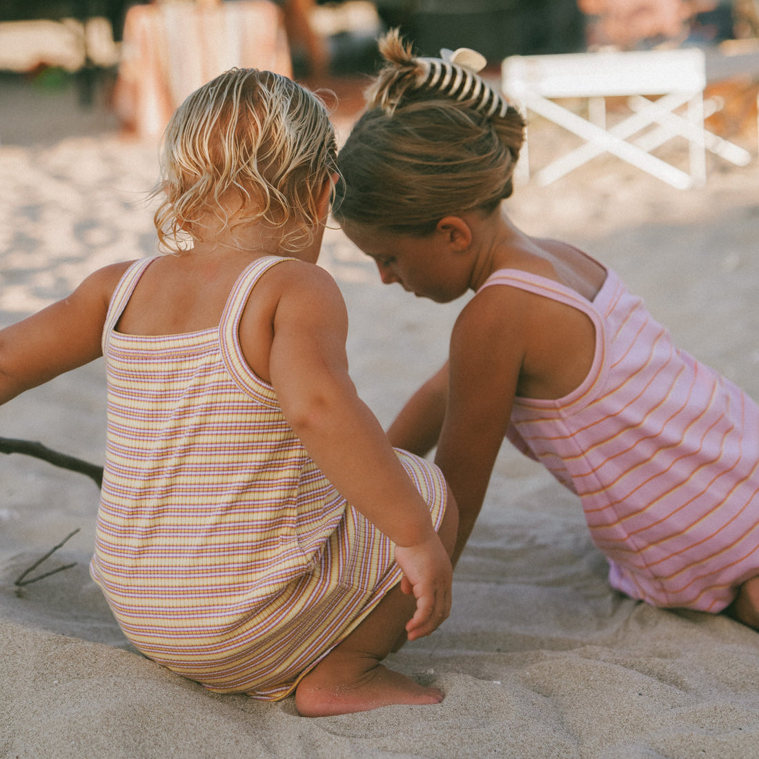 Bobbi Rib Dress Lemonade Stripe