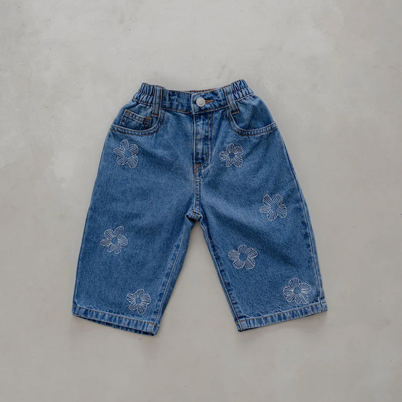 Denim Jeans Flower
