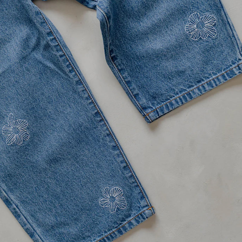 Denim Jeans Flower