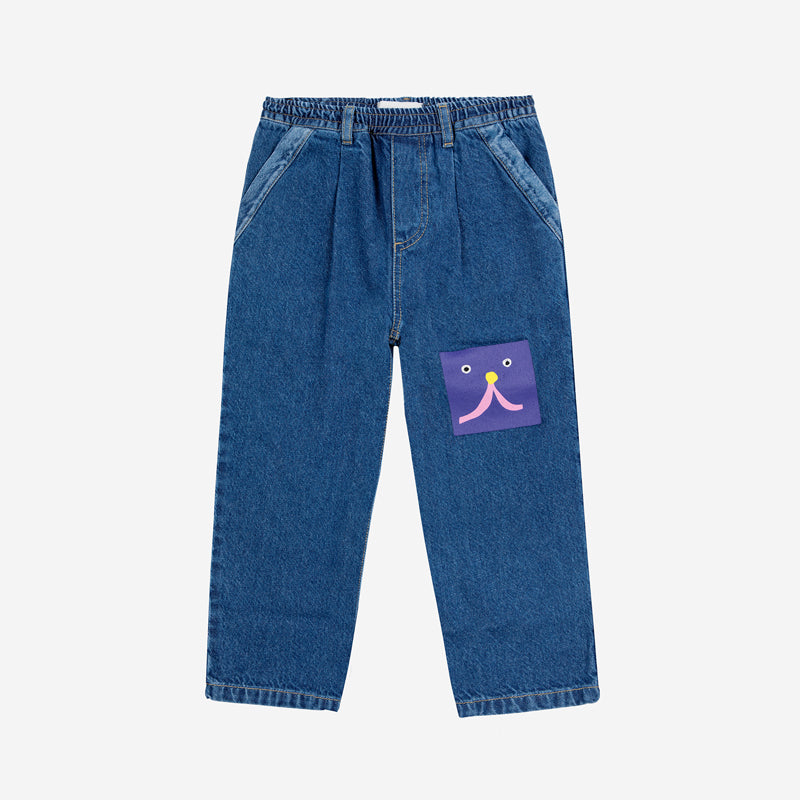 Face Denim Jogger Pants