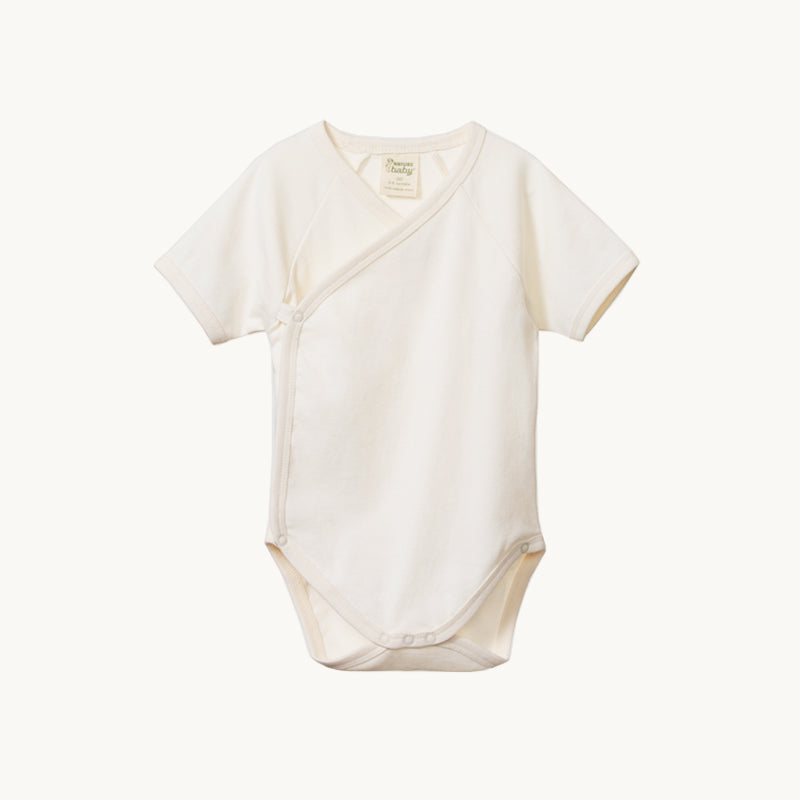 Short Seeve Kimono Bodysuit Natural