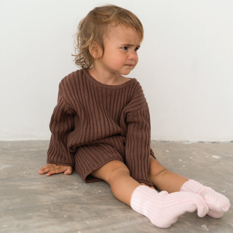 Essential Knit Romper Cocoa