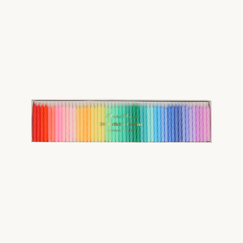Rainbow Twisted Mini Candles