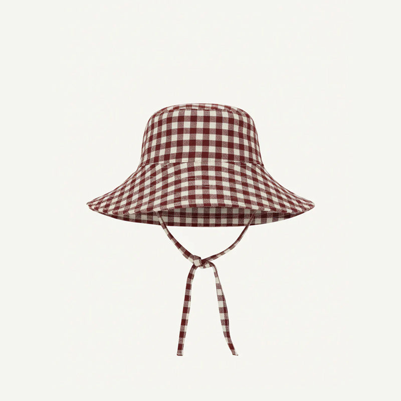 Baby Sun Hat Mulberry Gingham