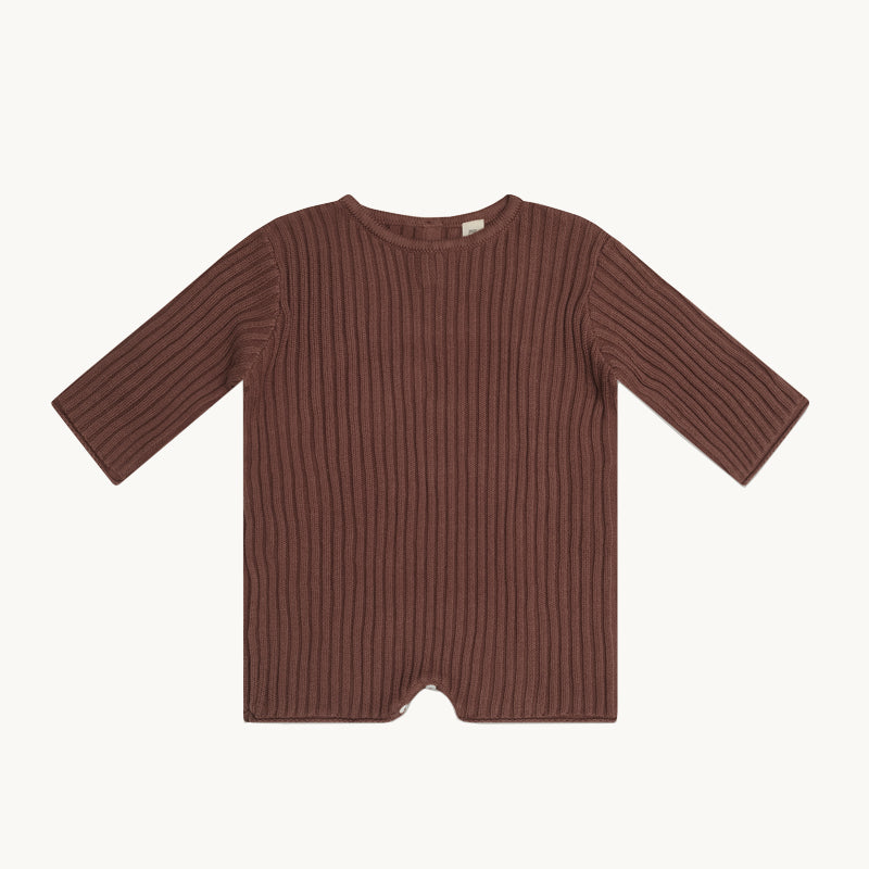 Essential Knit Romper Cocoa