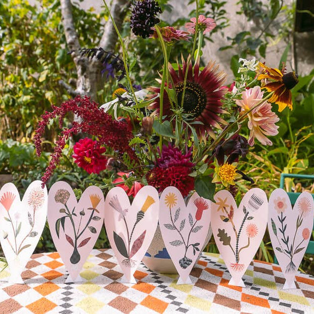 Hearts Concertina Card