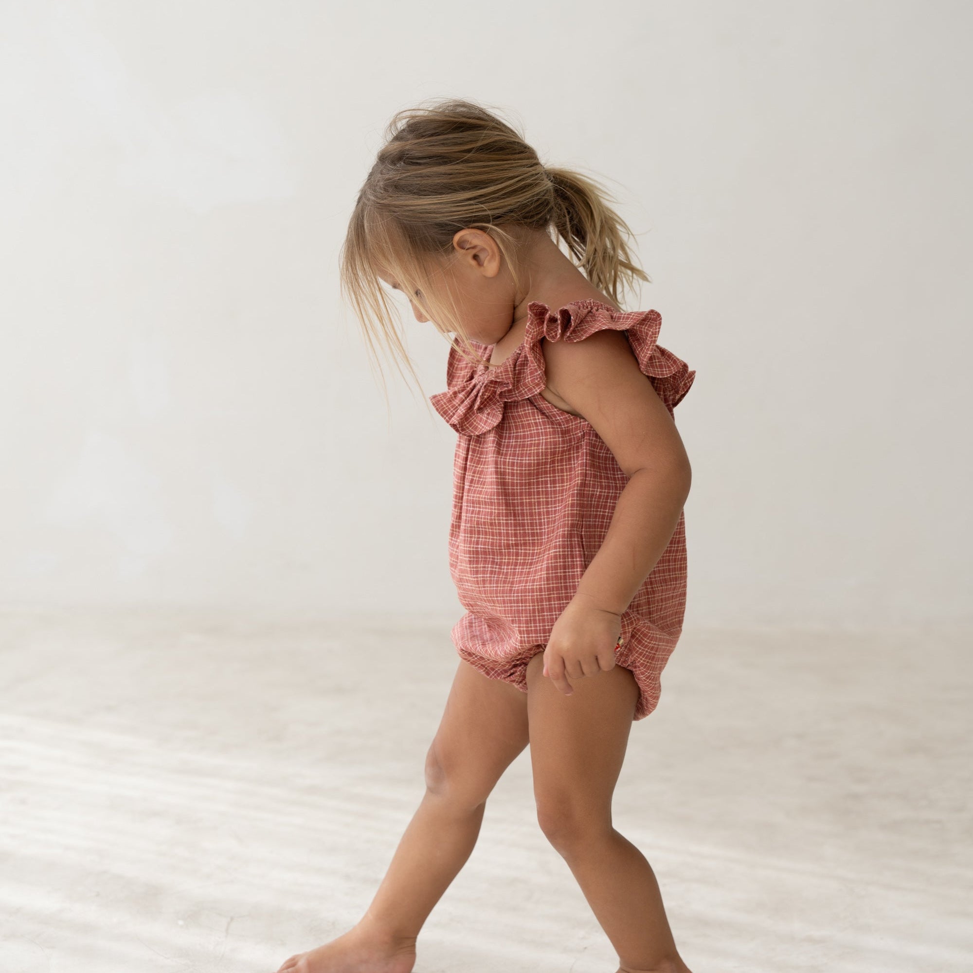 Pip Romper Red Plaid