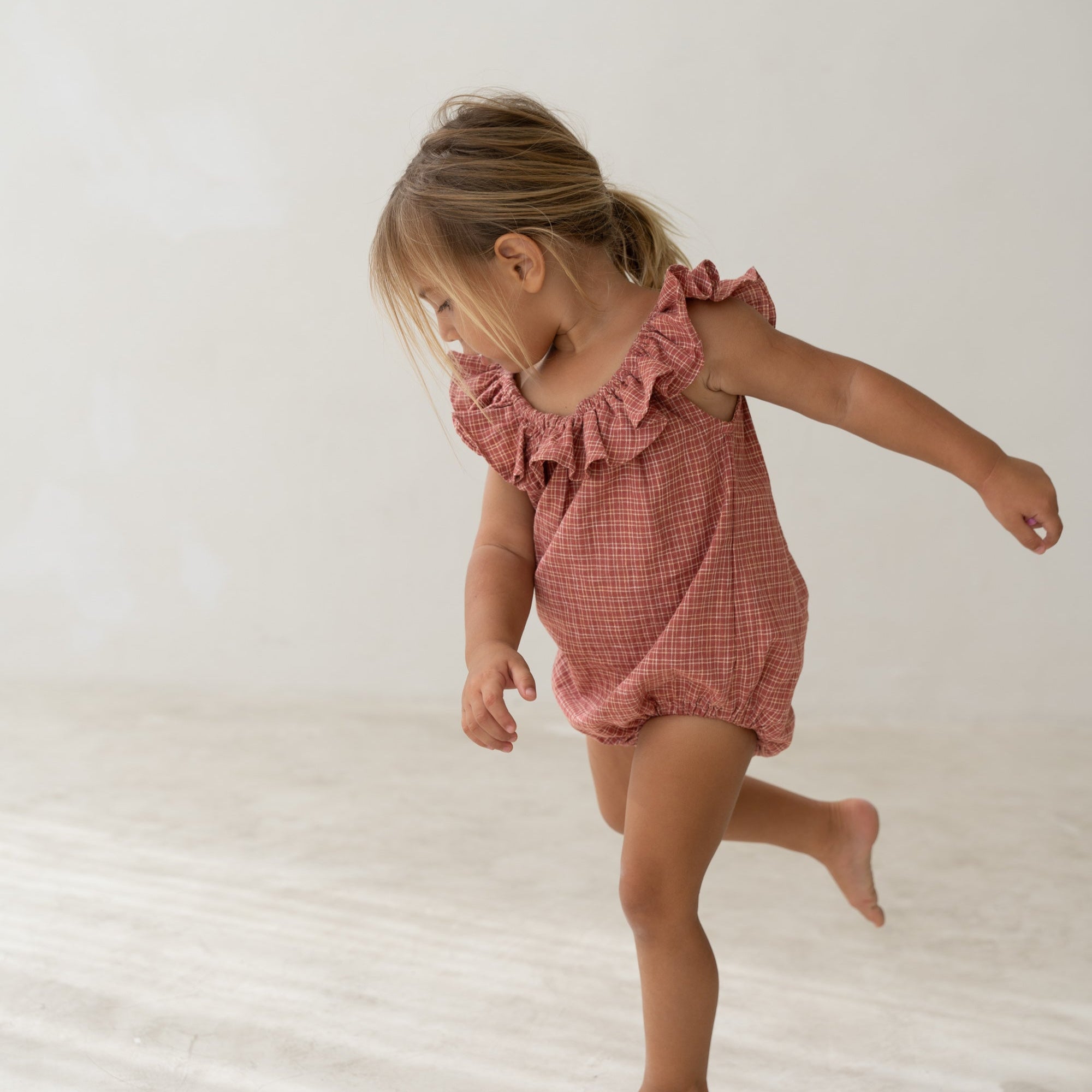 Pip Romper Red Plaid