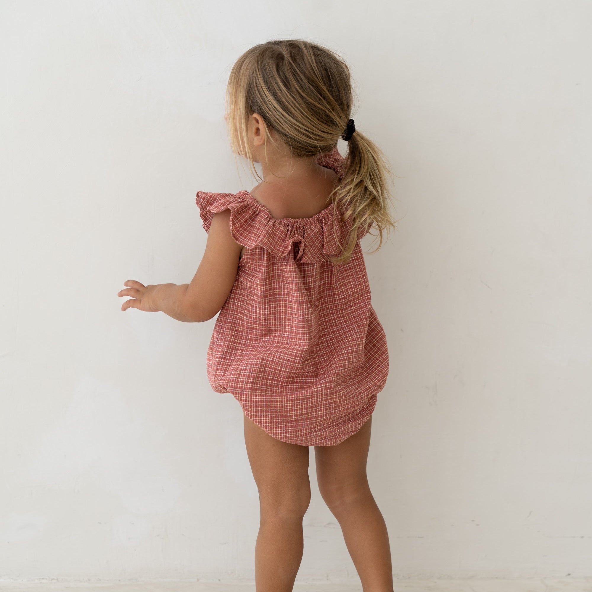 Pip Romper Red Plaid