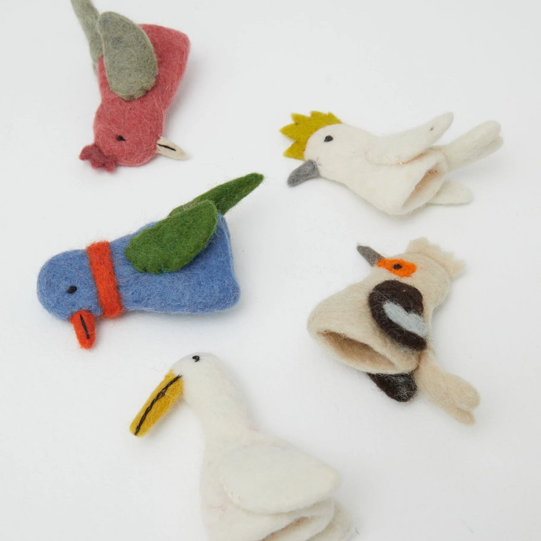 Australian Bird Finger Puppets