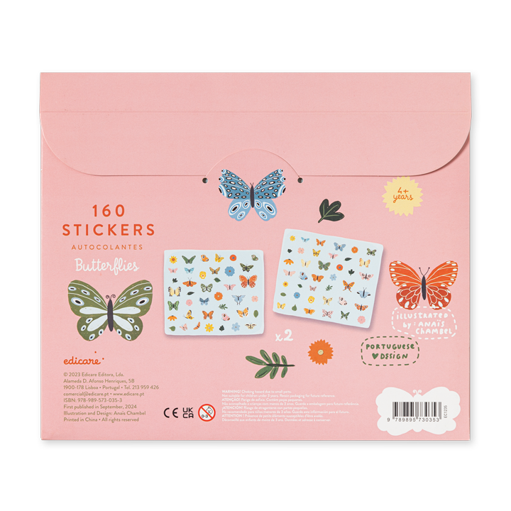 Butterflies 160 Stickers