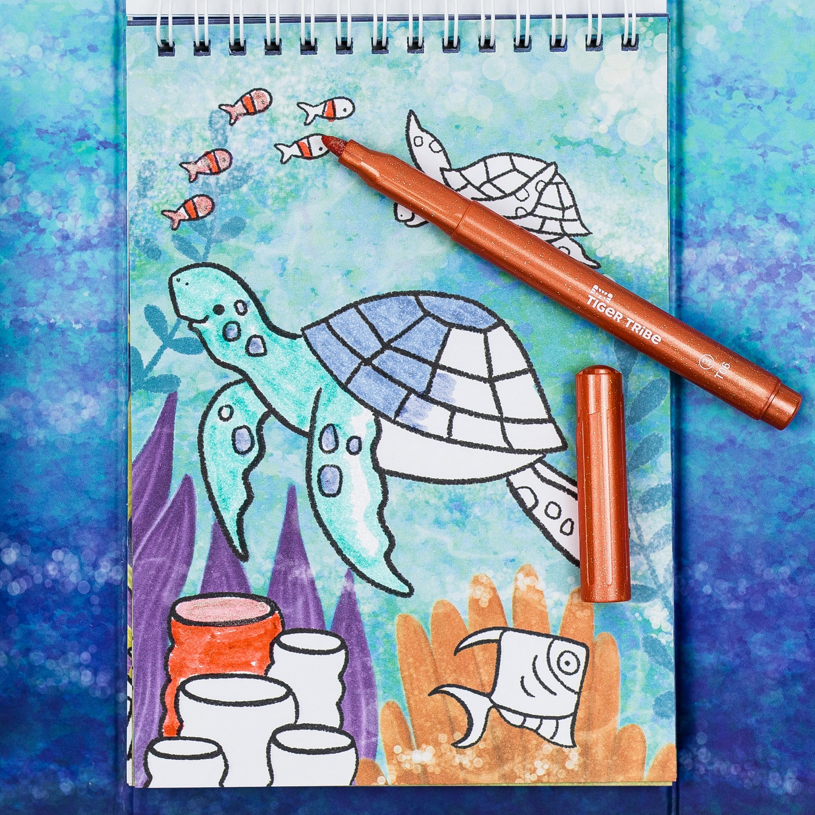 Shimmer Colouring Set Sea Life