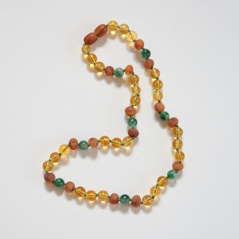 Citrine, Jasper and Amber Necklace