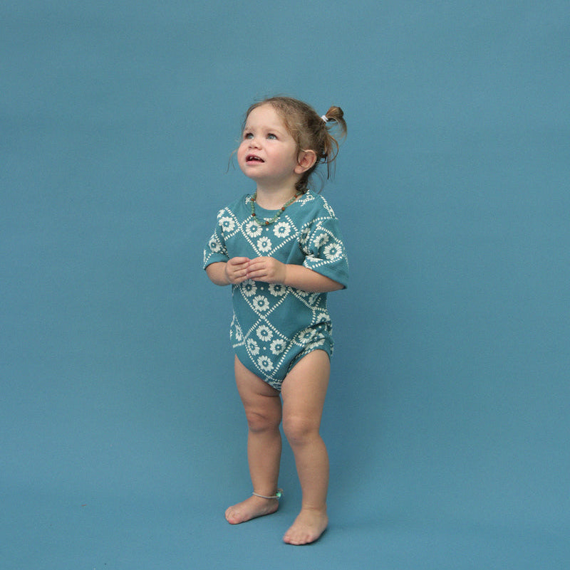 Baby Body Blue Floral