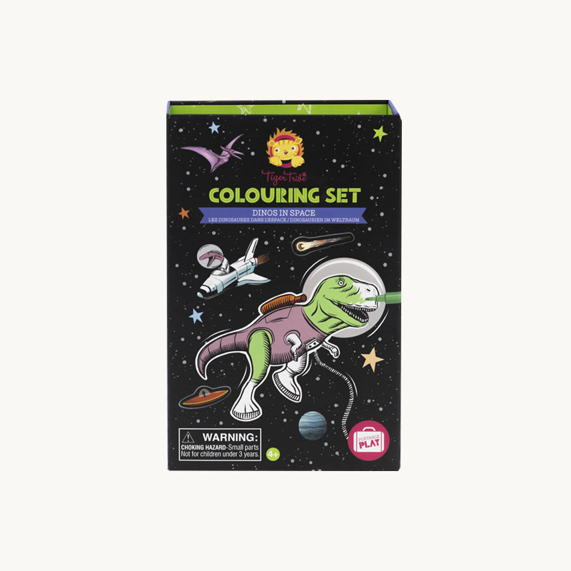 Colouring Set Dinos in Space