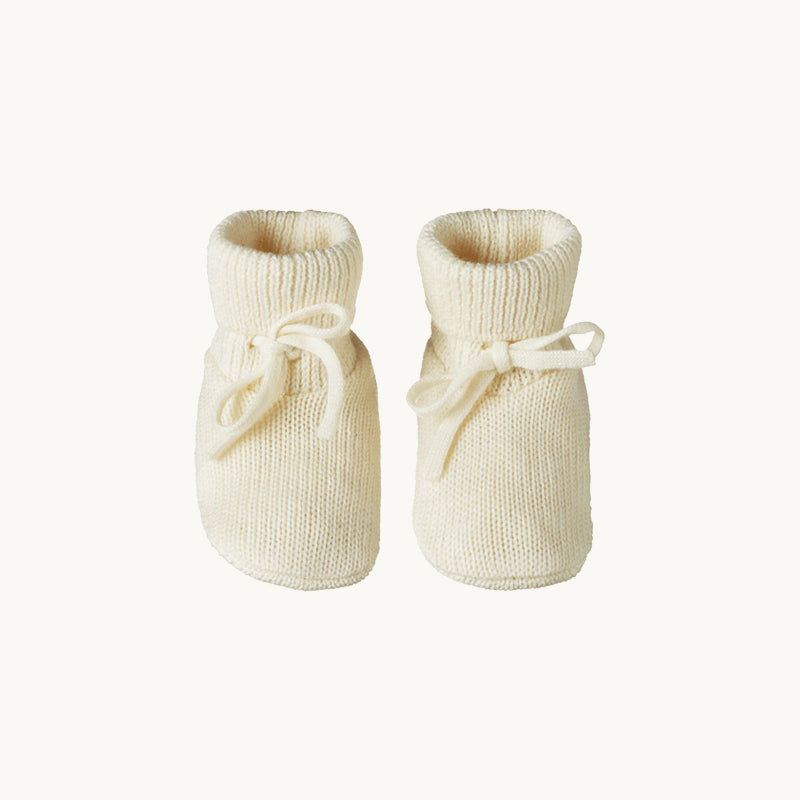 Merino Knit Drawstring Booties