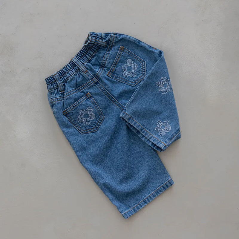 Denim Jeans Flower