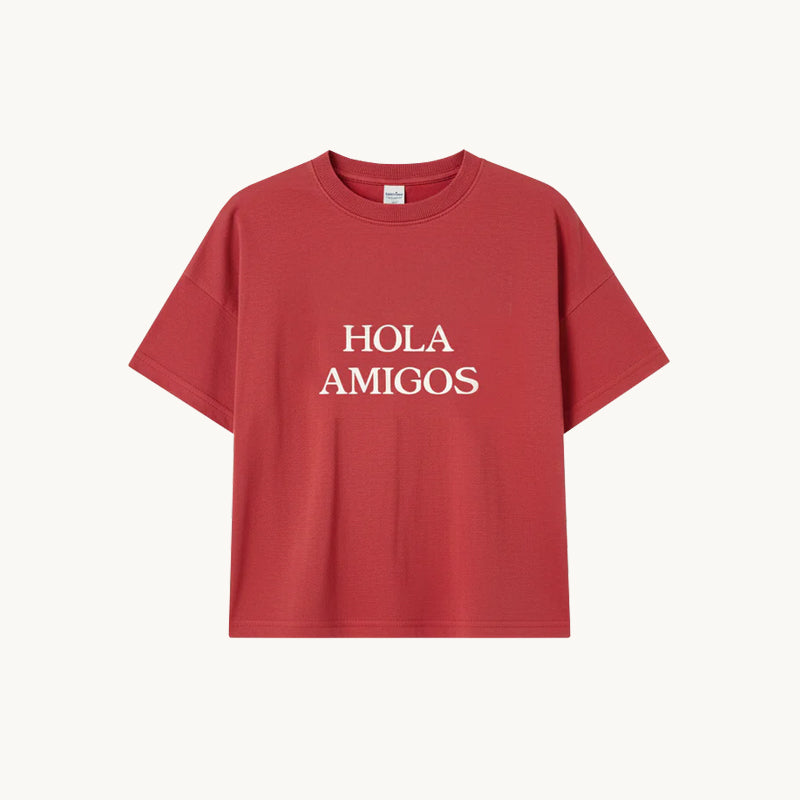 Vintage Red Hola Amigos Tee