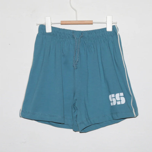 Stencil Jersey Short Blue