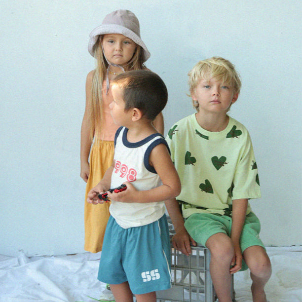 Stencil Jersey Short Blue