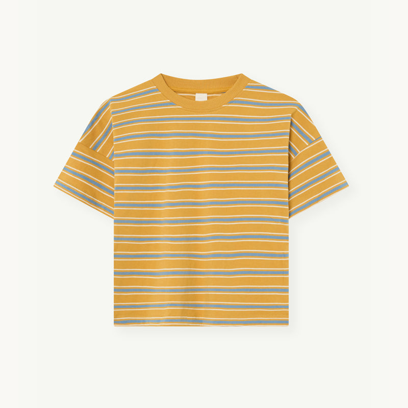 Oversized Tee Mustard Stripe