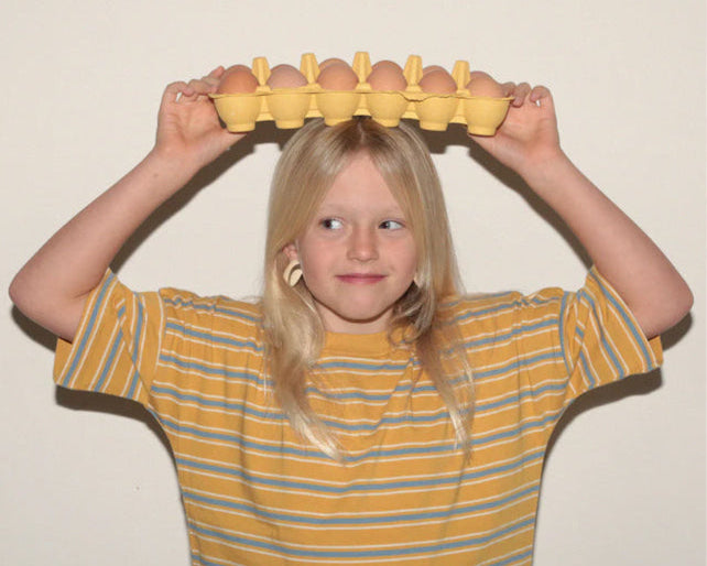 Oversized Tee Mustard Stripe
