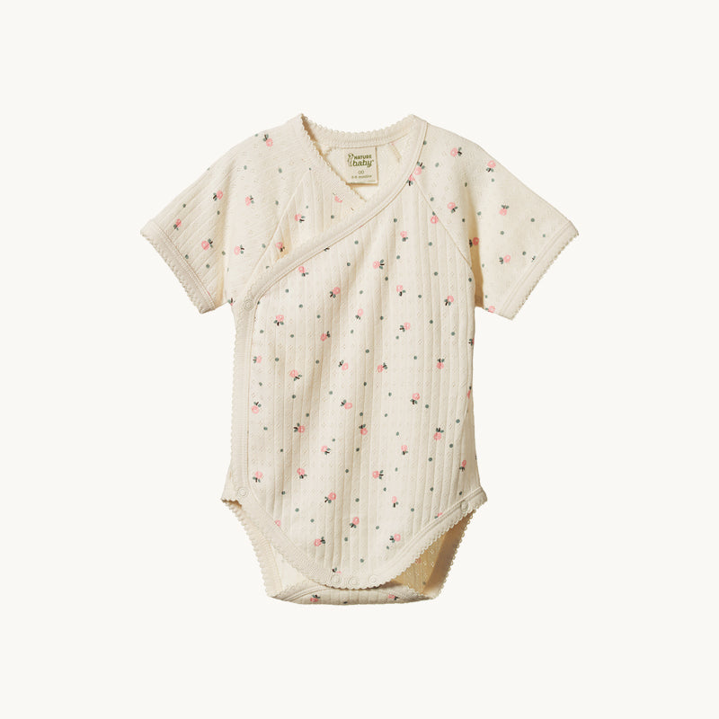 Short Seeve Posey Kimono Bodysuit