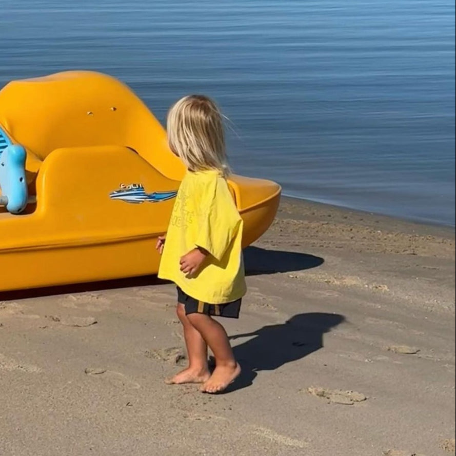 Twin Stripe Swim Short Midnight