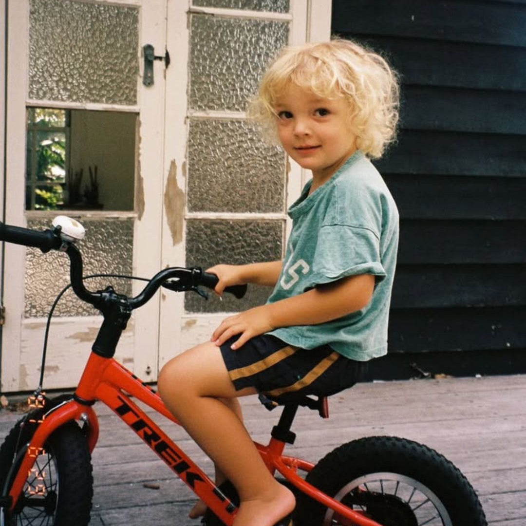 Twin Stripe Swim Short Midnight