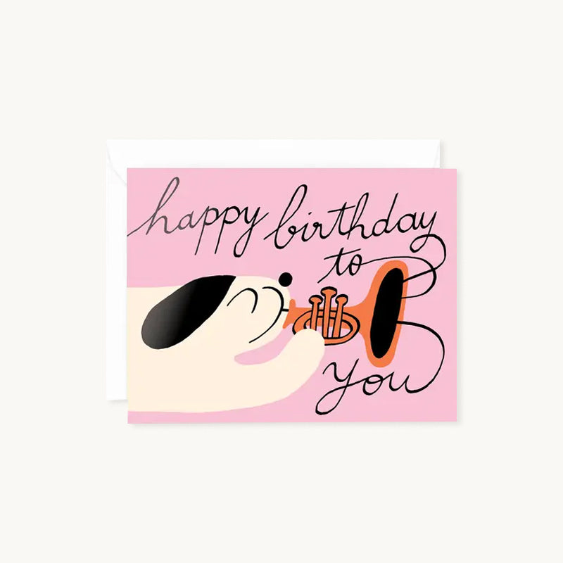 Dog & Trumpet Card