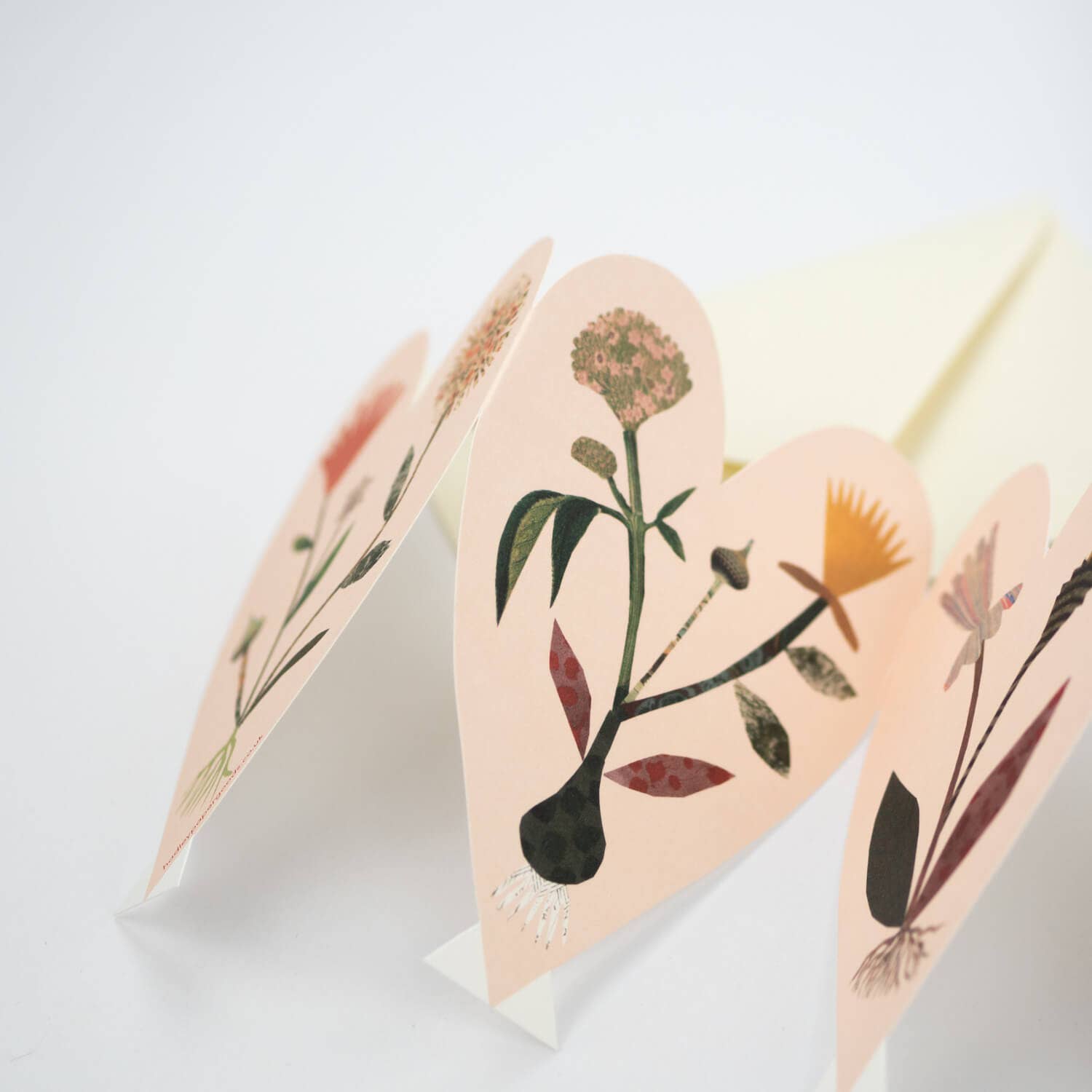 Hearts Concertina Card